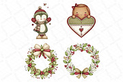 Cute Christmas Clipart Bundle, an Illustration by DreamPrint404 (Thumbnail 5 of 6)