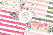 Pink Floral Digital Paper Pack, a Texture Graphic by Sunflower Day Love (Thumbnail 1 of 5)
