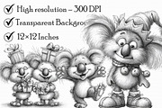Funny Winter Penguin Sketch Art Clip, an Illustration by Libby Wishes (Thumbnail 6 of 7)