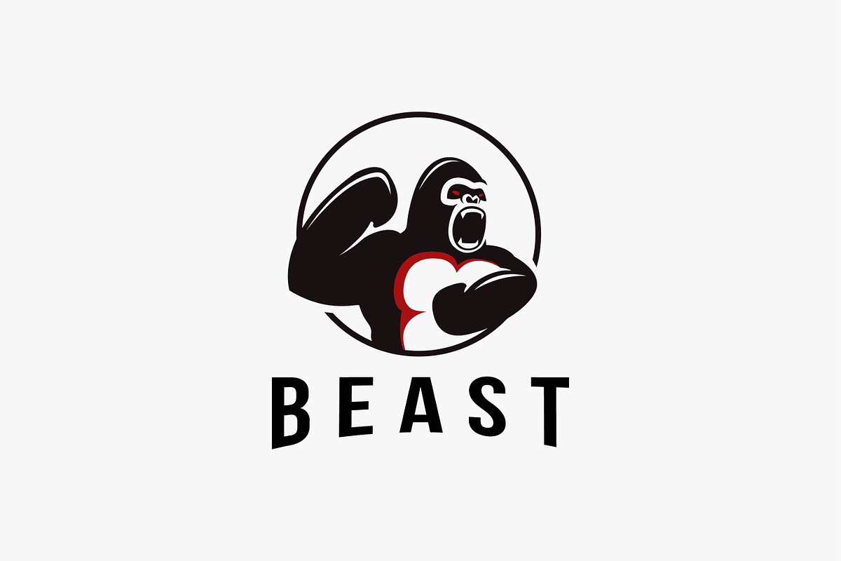 Simple powerful gorilla logo icon, a Branding & Logo Template by DOMHOUZE