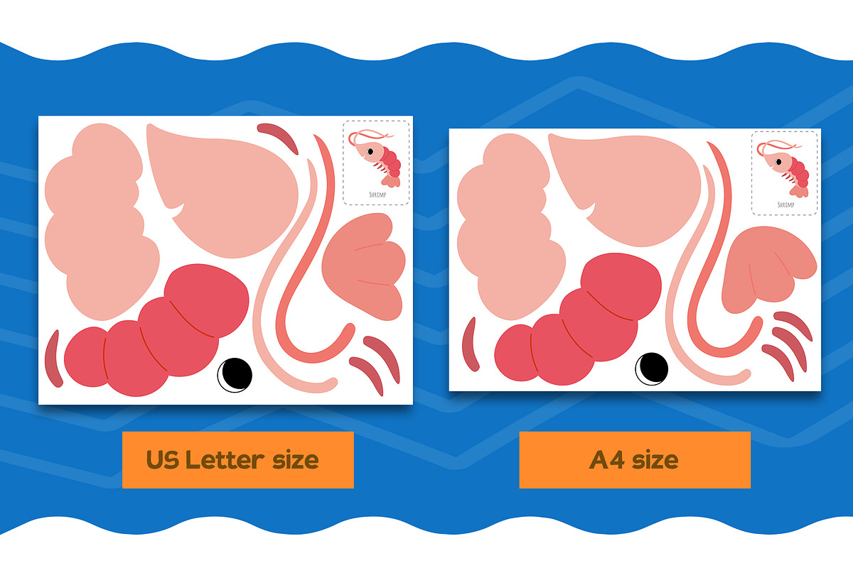 Cut and Glue Sea Animals for Kids, an Education Illustration by Ksenya Savva (Photo 5 of 6)