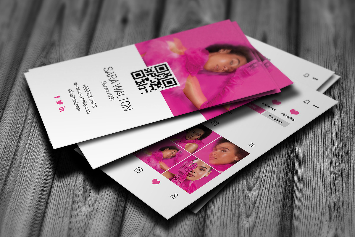 Instagram IG Business Card, a Business Card Template by Saman Osama (Photo 2 of 7)
