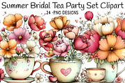 Summer Bridal Tea Party Set Clipart, an Illustration by Daily.Designs (Thumbnail 1 of 6)