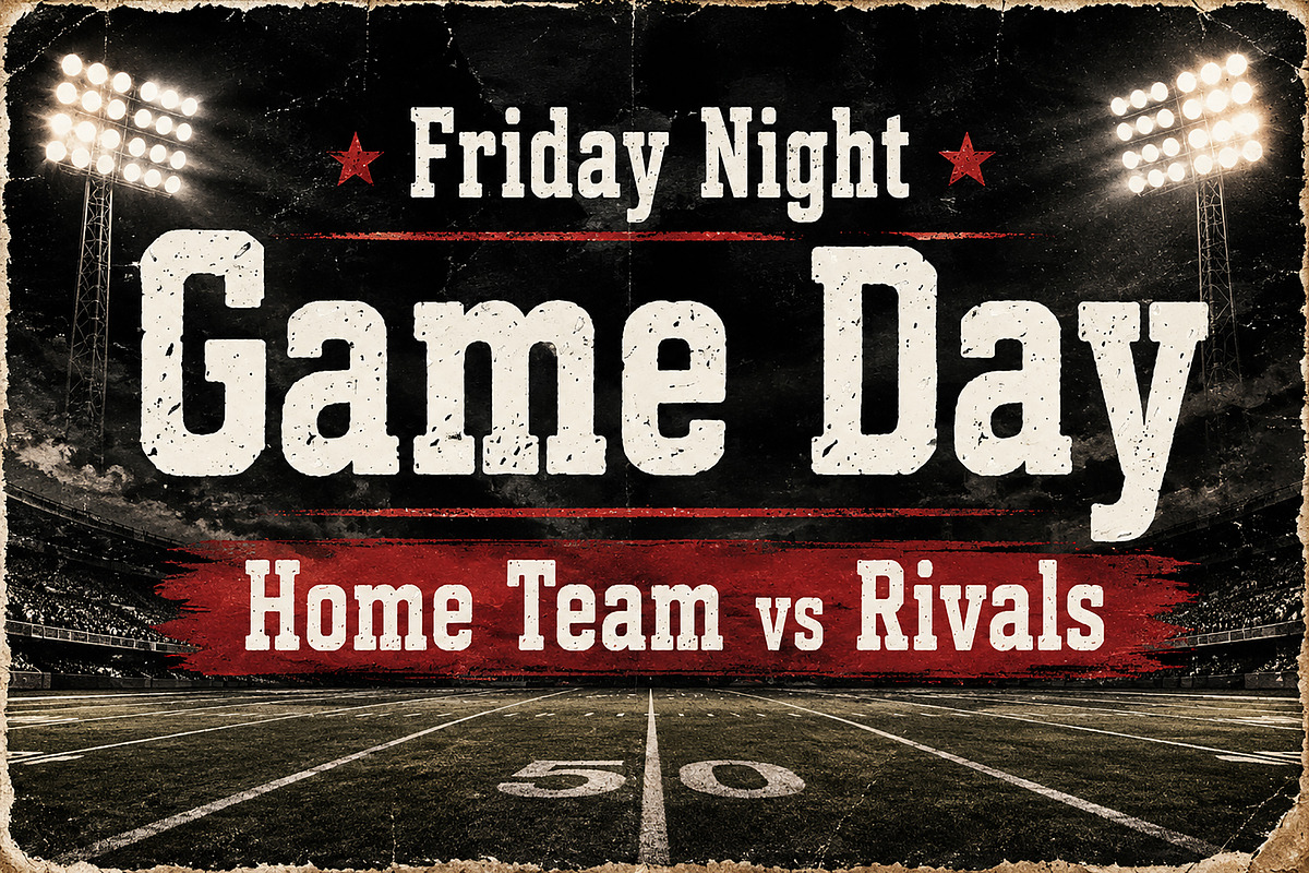 Happy Game Day, a Slab Serif Font by Wow Magic (Photo 1 of 5)