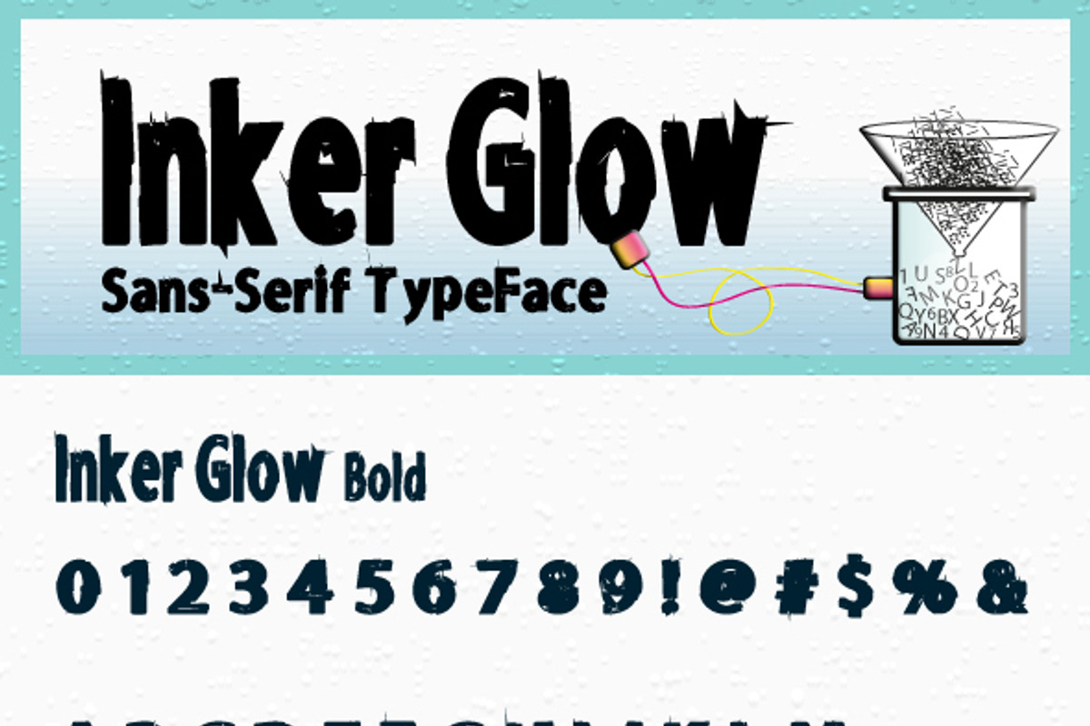 Inker Glow Bold and Bold Italic, a Sans Serif Font by Emdaduljs