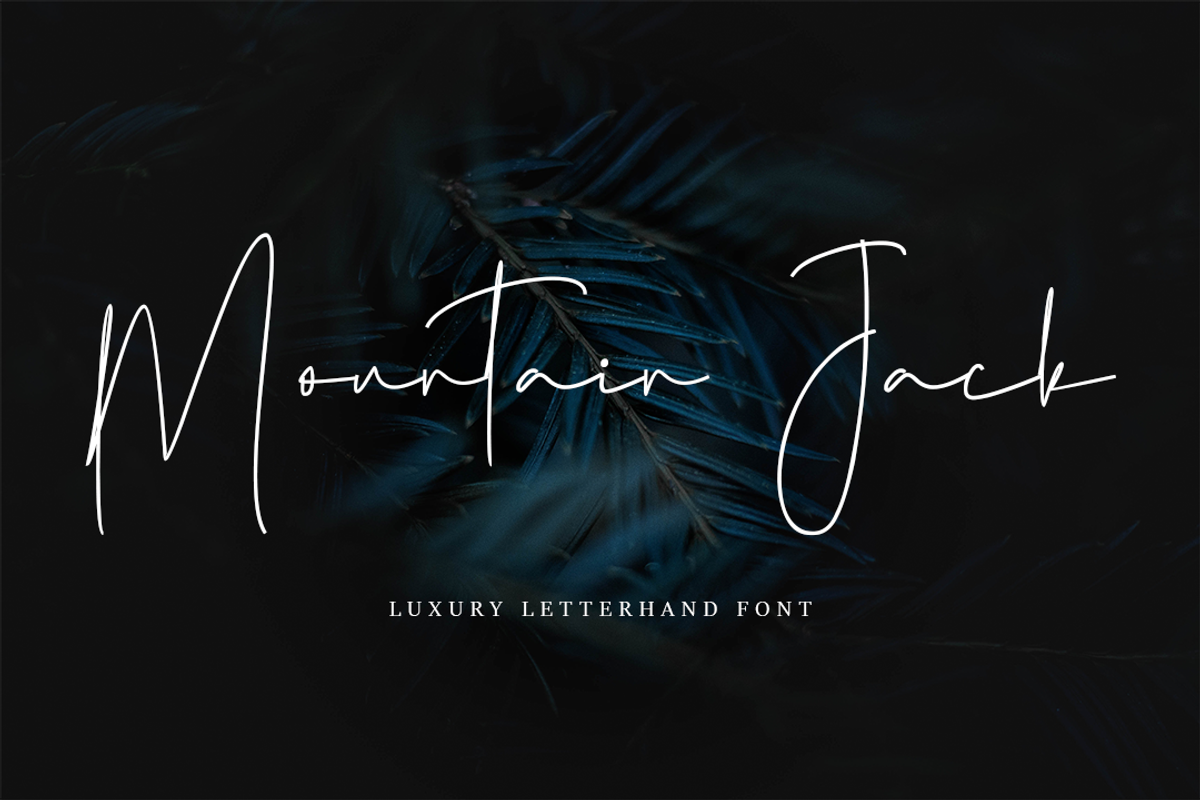 Mountain Jack | Letterhand Font, a Script Font by Moove Studio (Photo 1 of 9)