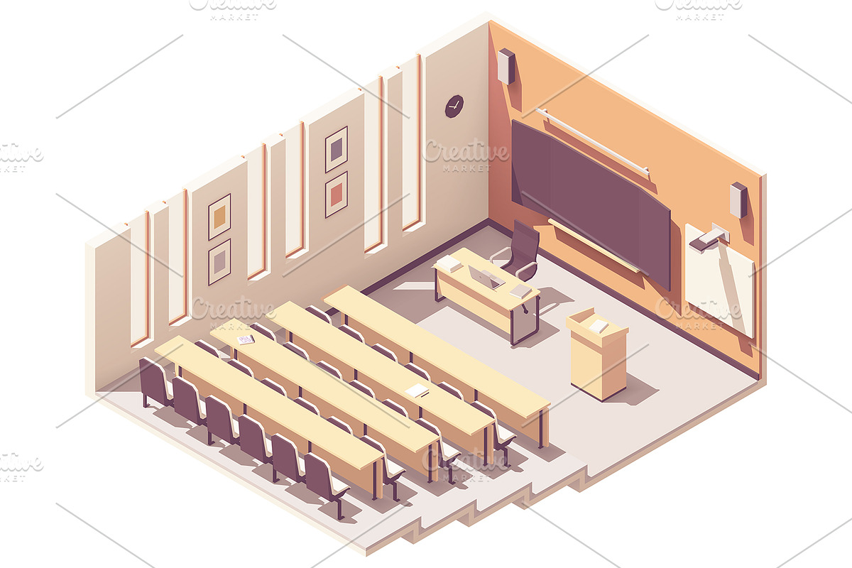 Vector educational interiors, a Graphic by tele52