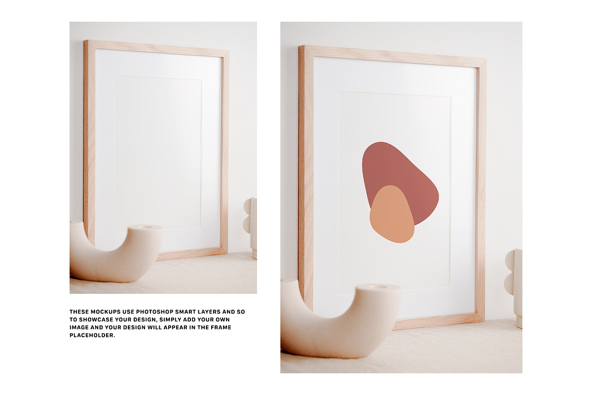 Wooden Photo Frame Mockup, a Print Template by Artcoast Studio (Photo 2 of 6)