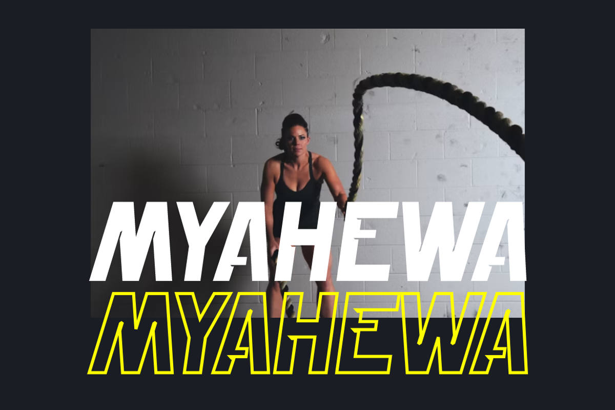 Myahewa - Sporty Font, a Sans Serif Font by Iqsiart Studio (Photo 2 of 7)
