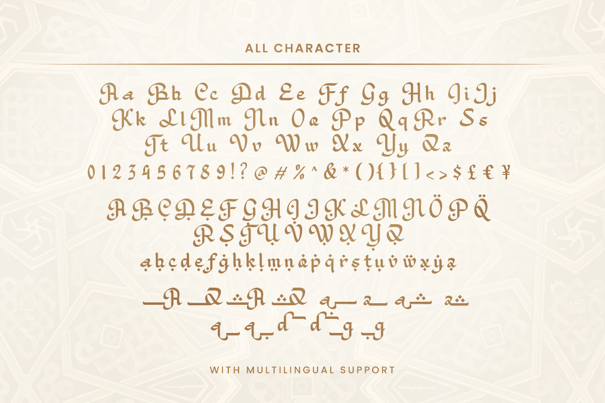 Balkara - Arabic Style Font, a Blackletter Font by Bale Type (Photo 9 of 9)