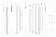 Vector Pens & Pencils, an Object Graphic by Side Project (Thumbnail 5 of 8)