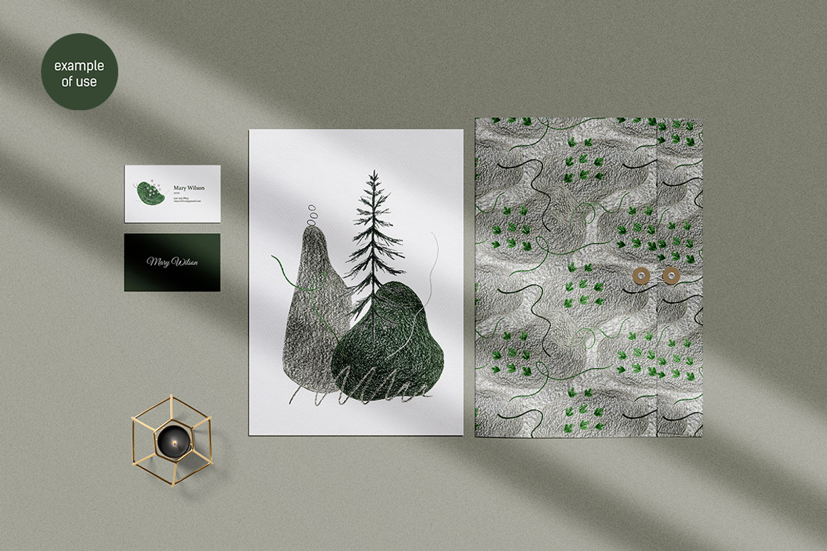 Misty Forest. Abstract collection, an Object Graphic by KatsiarynaKa (Photo 7 of 15)