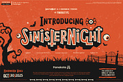 SinisterNight-Halloween Typography, a Blackletter Font by panakota studio (Thumbnail 1 of 10)