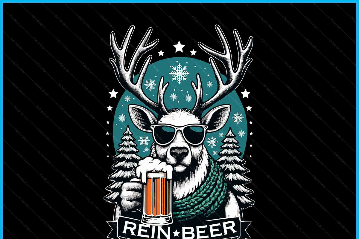 Rein-Beer Christmas Winter Holiday, a Graphic by Creativeusart (Photo 2 of 4)