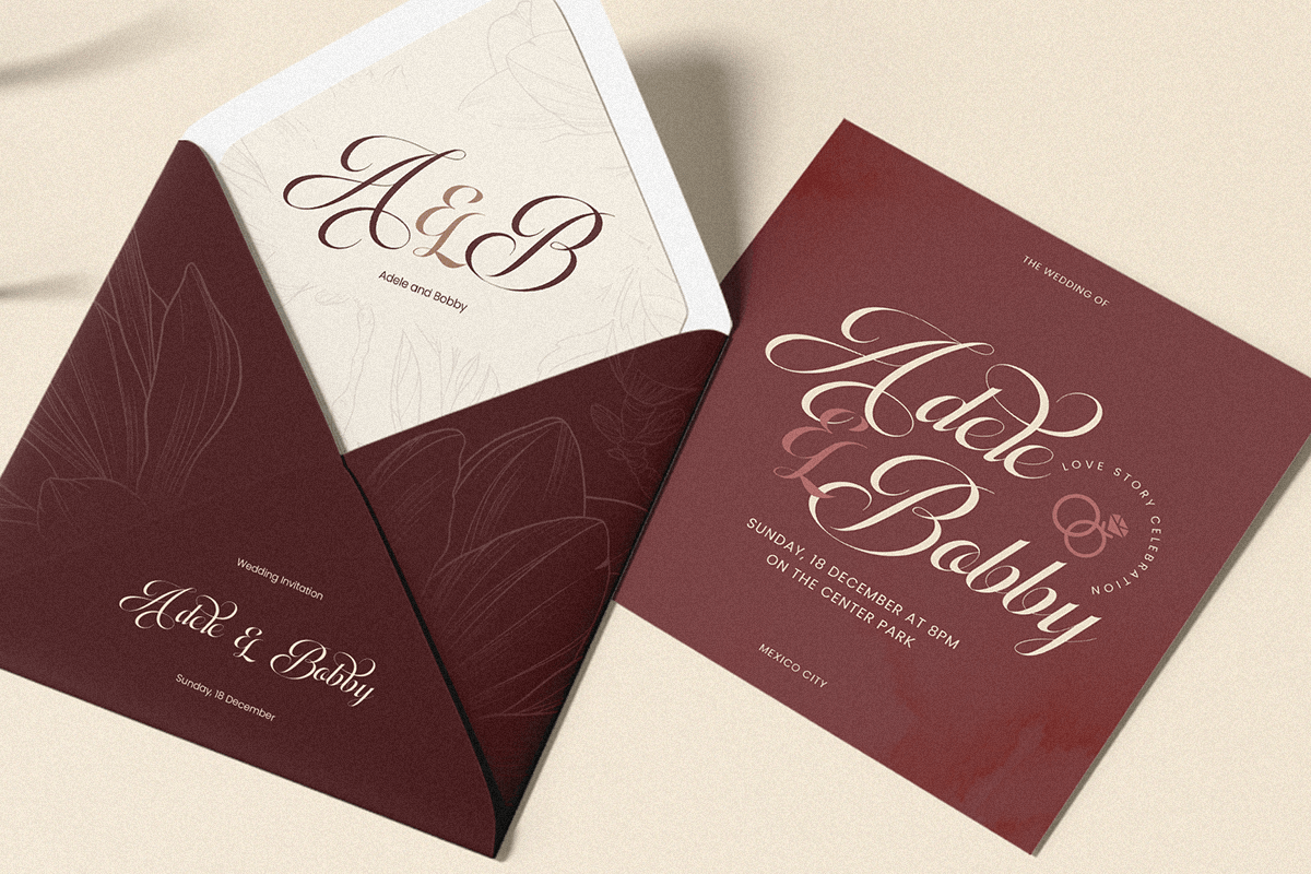 Amoura - Elegant Luxury Script Font, a Script Font by Sensatype (Photo 6 of 13)