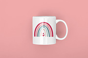 Valentine's Day Boho Rainbow eps svg, an Illustration by Peachycottoncandy (Thumbnail 3 of 5)