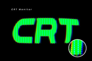 CRT Monitor Text Effect, a Marketing Template by studiogstock
