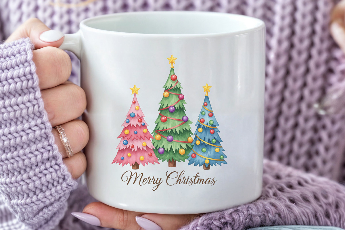Merry Christmas Tree Png Design, an Illustration by Black Bird Studio (Photo 3 of 4)