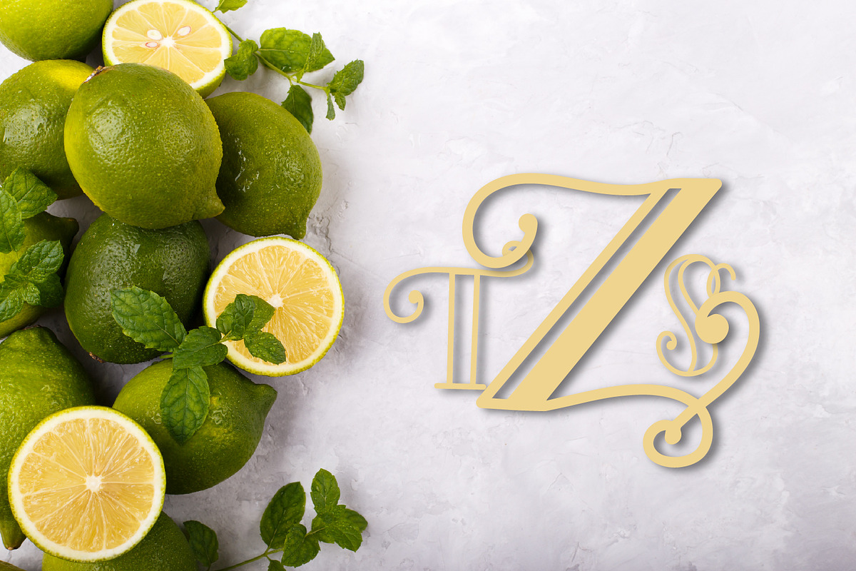 Initially - A Monogram Initial Font preview 3