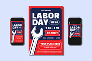 Labor Day Flyer Set, a Flyer Template by Patria Ari (P4tcreativa) (Thumbnail 1 of 4)