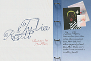 Blue Moon - Monoline Textured Font, a Handwritten Font by Lilithcollageart (Thumbnail 6 of 6)
