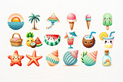 Cute Beach Children Clipart, a Seasonal Illustration by Nicolle's Colorful Art (Thumbnail 8 of 8)