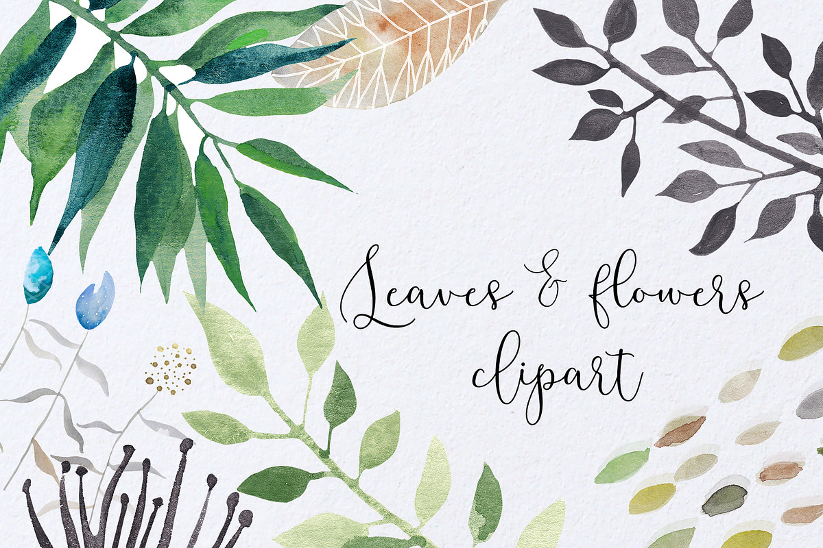Watercolor garden set & cards, an Invitation Template by Narais (Photo 3 of 4)