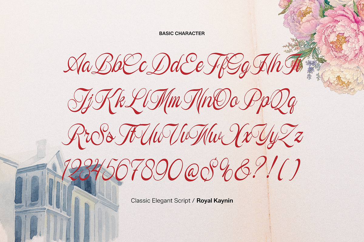 Royal Kaynin Classic Elegant Script, a Script Font by gracetype_studio (Photo 9 of 11)