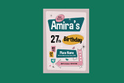 Birthday Invitation Mid Century, a Card Template by Neermana (Thumbnail 4 of 4)