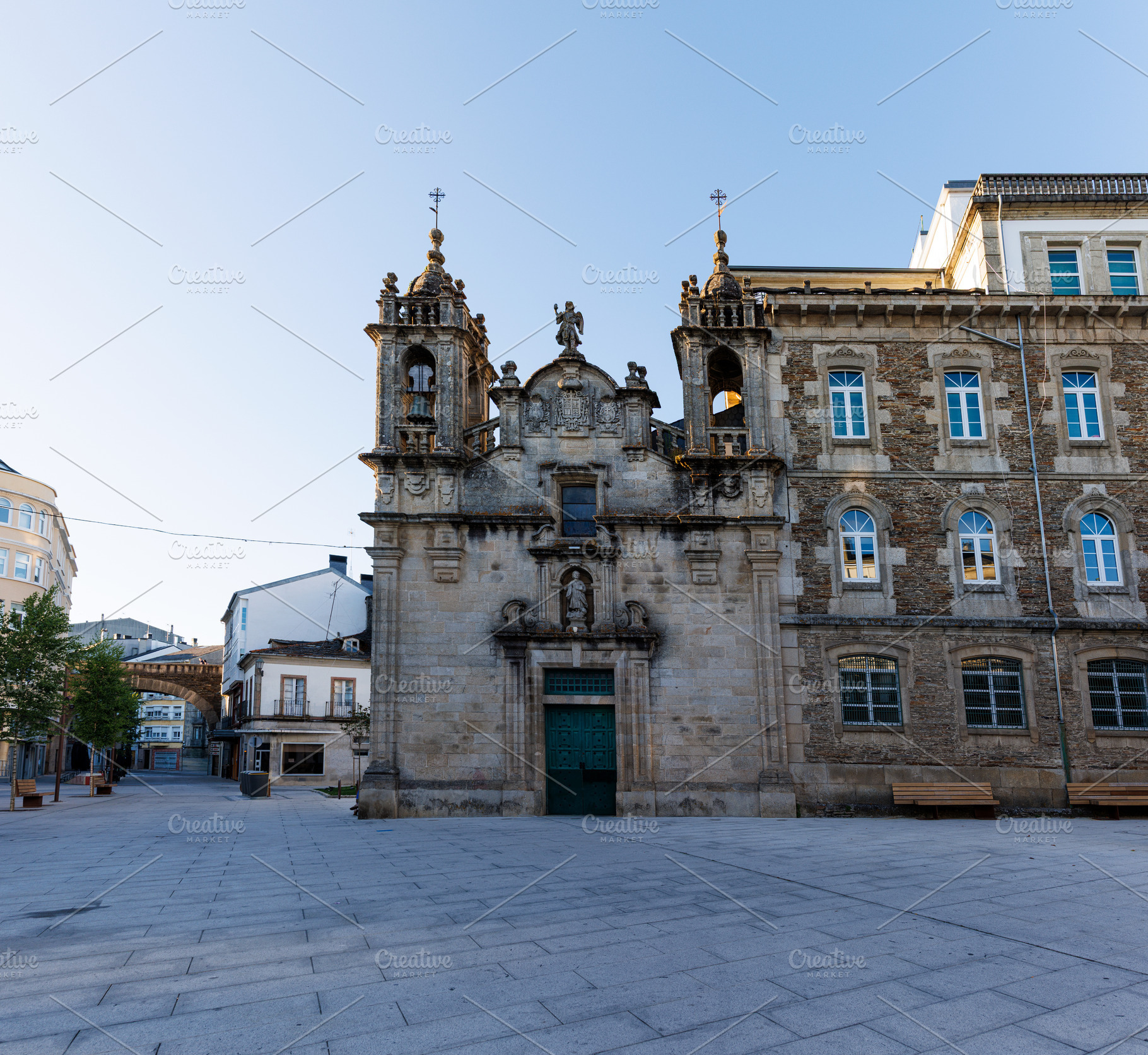 Historic Baroque Church of San Froilan in Lugo Galicia Spain, an Architecture Photo by Bepslabor