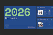 Modern Blue Calendar, a Stationery Template by Neermana (Thumbnail 2 of 4)