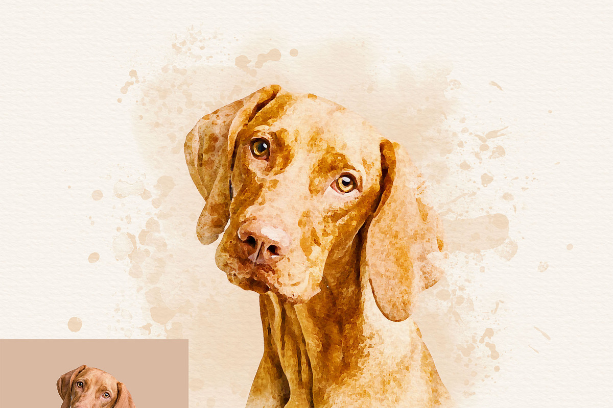 Pet Watercolor Effect Photoshop, an Action Add-On by liptouse (Photo 9 of 10)