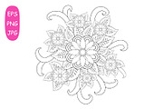 Flower Mandala: 5 Adult Coloring 2, a Poster Template by Michiru13 (Thumbnail 5 of 6)