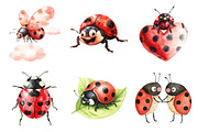 Cute Ladybug Clipart, an Illustration by Daily.Designs (Thumbnail 4 of 5)