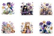 Purple Fairy Clipart, a Seasonal Illustration by CreationArt (Thumbnail 2 of 4)