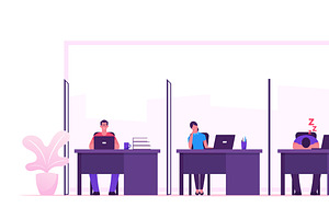 Male and Female Businesspeople