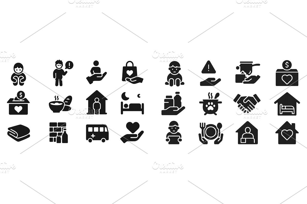Icons representing community support, a Food Illustration by ZinetroN