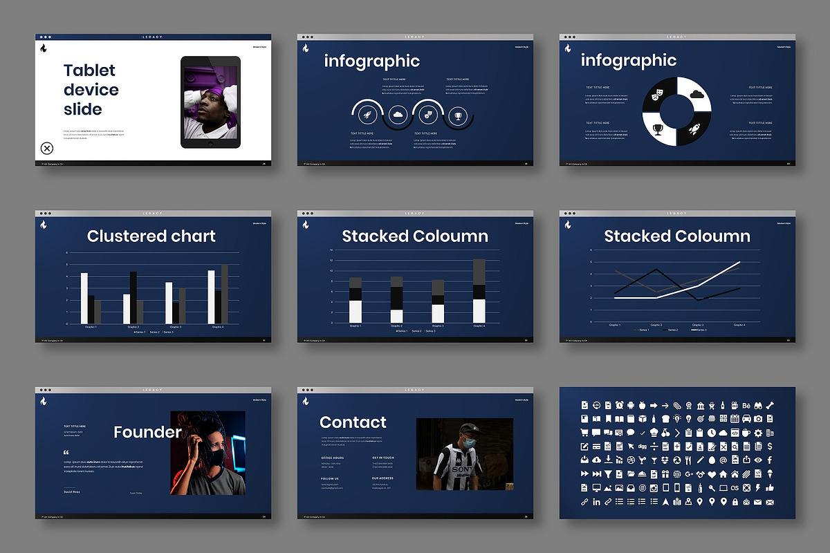 Legacy – Portfolio PowerPoint, a Presentation Template by Dens Creative Studio (Photo 5 of 6)