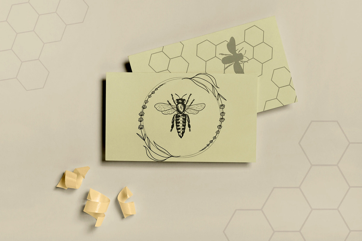 Bees Procreate Stamps, a Brush Add-On by Dervik Art Store (Photo 2 of 8)