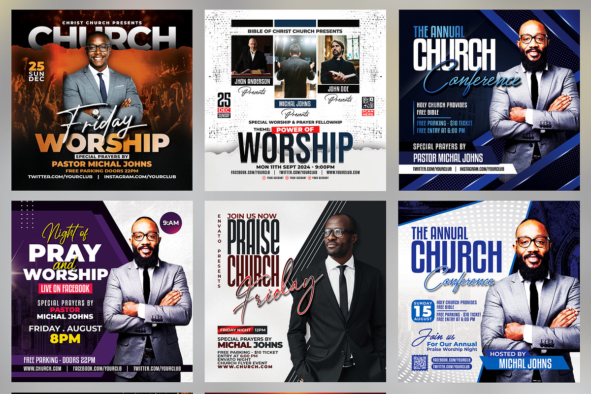 150+ Church Flyers Bundle, a Flyer Template by AfzaalGraphics (Photo 5 of 18)