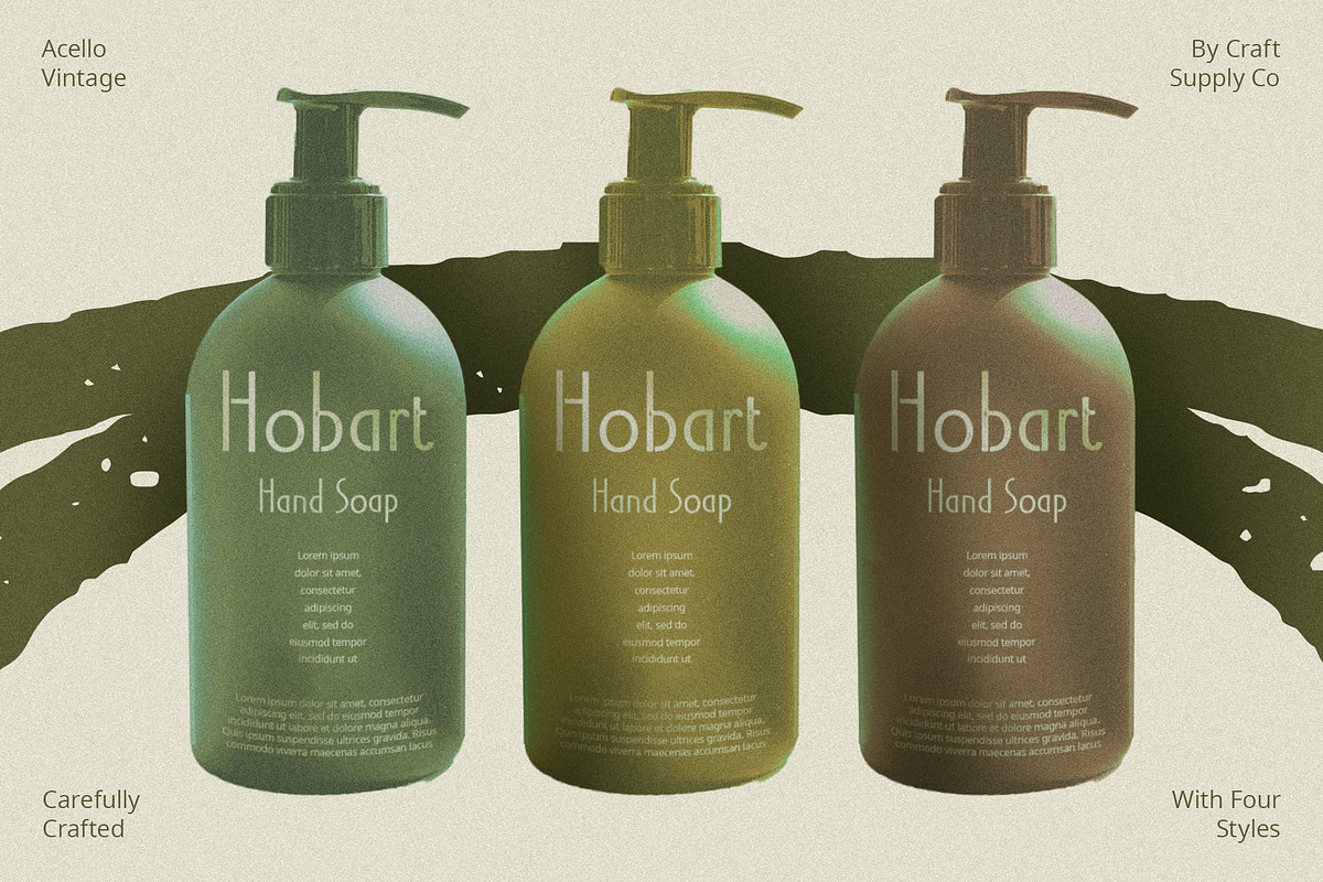 Acello Vintage, a Sans Serif Font by Craft Supply Co. (Photo 5 of 8)