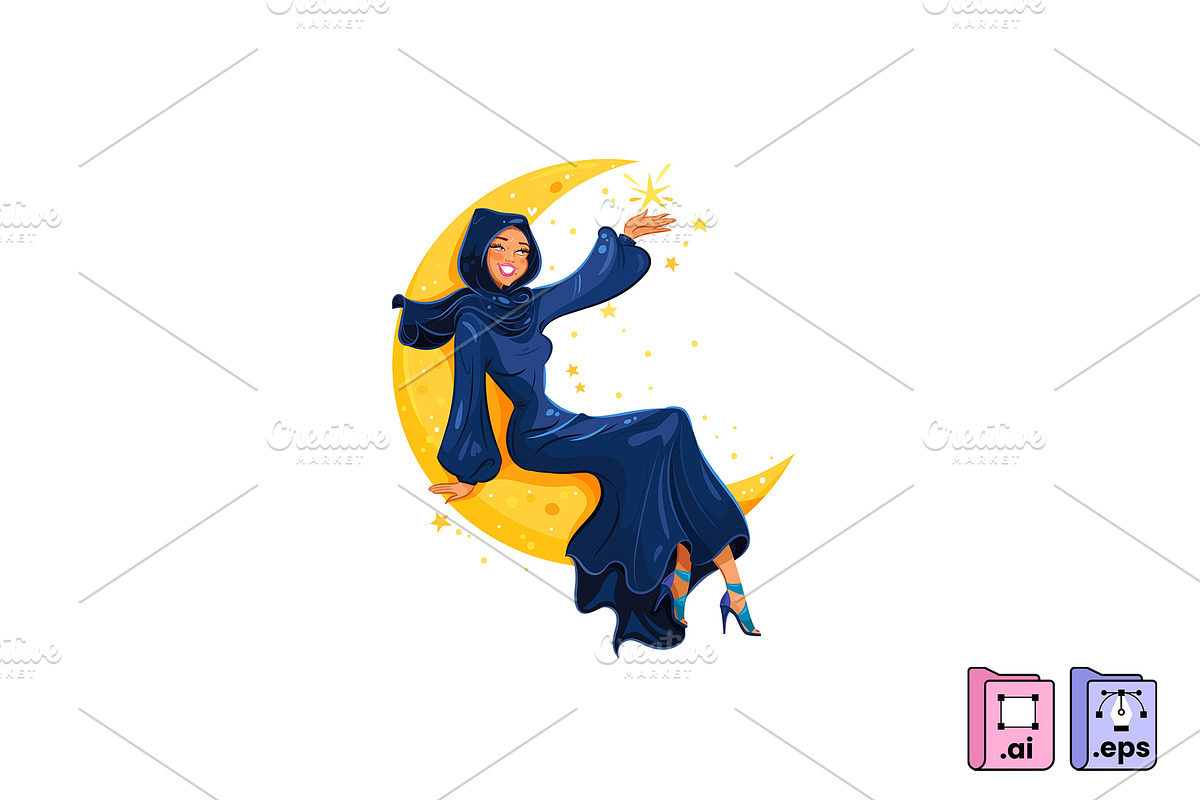 Lady on the Moon, a Person Illustration by MISS CHATZ (Photo 2 of 3)