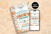 Basketball Birthday Invitation, an Invitation Template by M9 Design (Thumbnail 2 of 4)