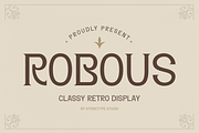 ROBOUS  -  Classy Retro Display Font, a Serif Font by StoricType (Thumbnail 1 of 10)