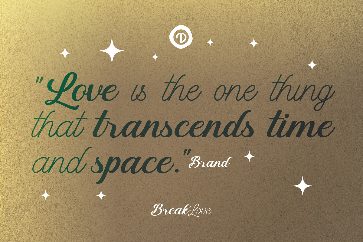 BreakLove, a Script Font by Drizy (Photo 4 of 9)