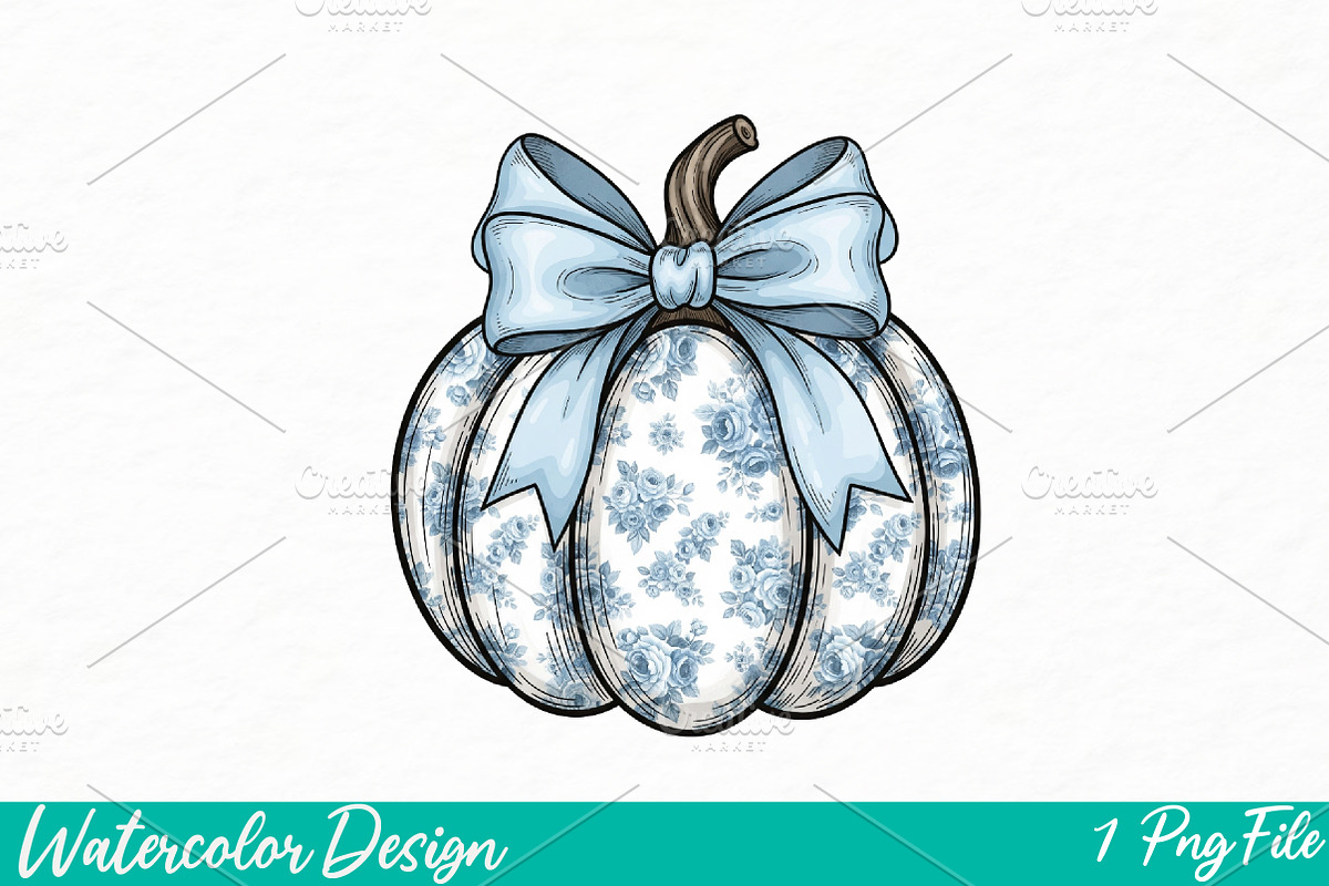 Fall Pumpkin png, an Illustration by Watercolor design (Photo 1 of 3)