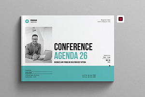 Conference Agenda Template Landscape, a Brochure Template by Work-Envance