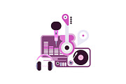 Sound Recording Studio Vector Design, an Object Illustration by danjazzia (Thumbnail 3 of 5)