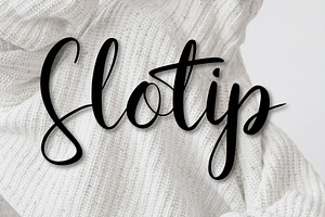 Slotip, a Script Font by khalwa.studio