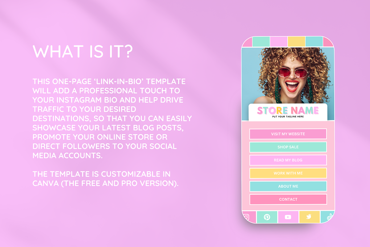 Rainbow Link in Bio, a Landing Page Template by SunshineStudioBoutique (Photo 2 of 9)